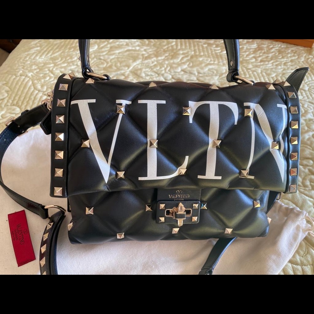 Valentino leather stud handbag - Picture 3 of 5